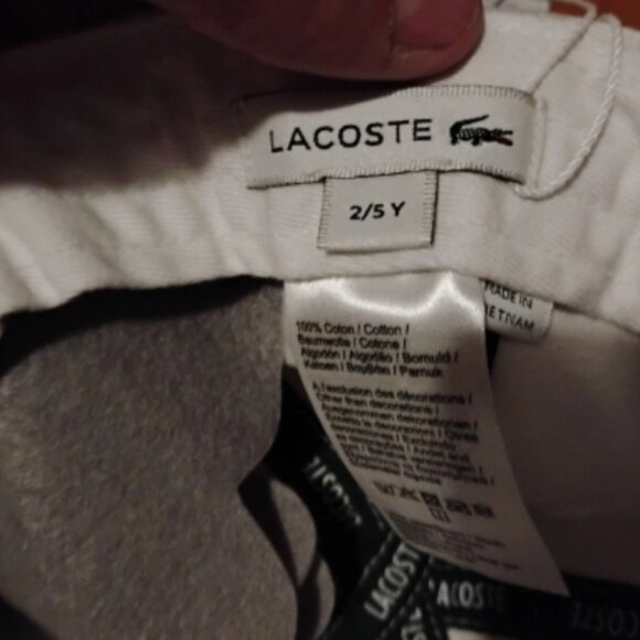 NEW Lacoste Kids 2 5 Years White Baseball Cap With Tags - Picture 6 of 6